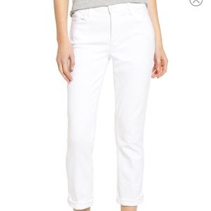 PAIGE ~ Brigitte Crop White Boyfriend Jeans
